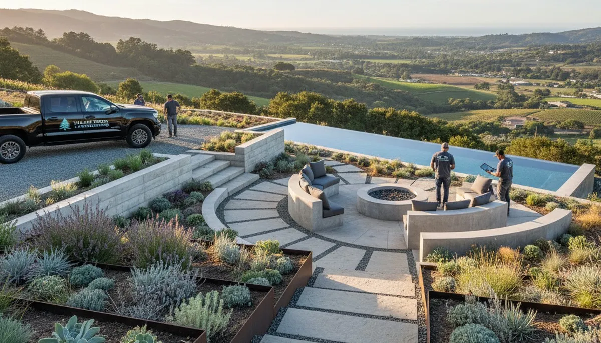 Landscaping crew serving Santa Rosa, CA with professional yard maintenance and outdoor care