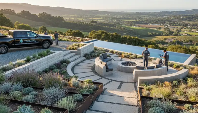 Landscaping crew serving Santa Rosa, CA with professional yard maintenance and outdoor care