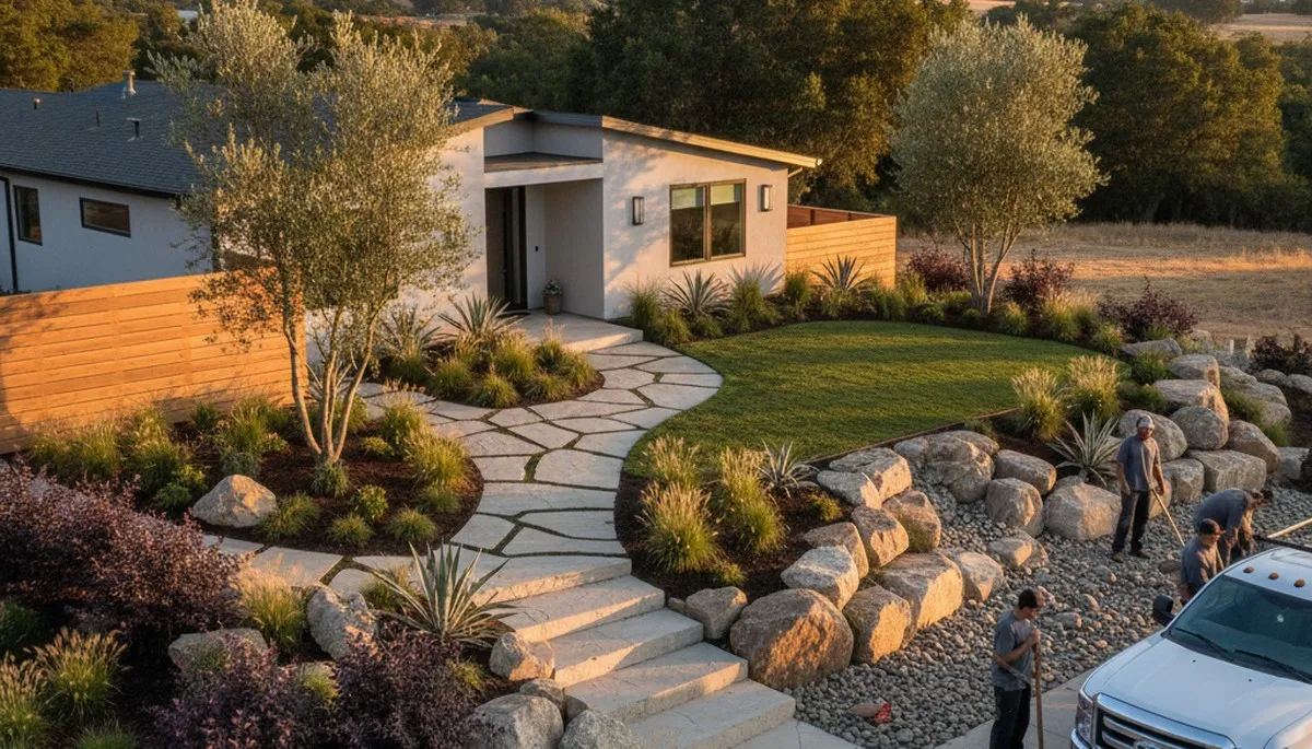 Landscaping service in Santa Rosa, CA for residential yard maintenance and design