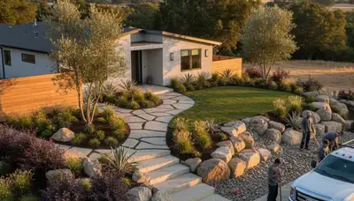 Landscaping service in Santa Rosa, CA for residential yard maintenance and design