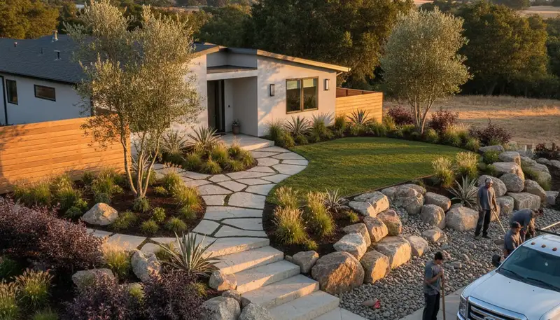 Landscaping service in Santa Rosa, CA for residential yard maintenance and design