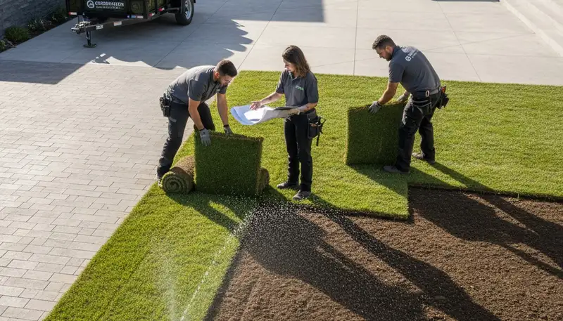 Sod installation in Santa Rosa, CA by Chop Chop Landscaping for a lush, green lawn