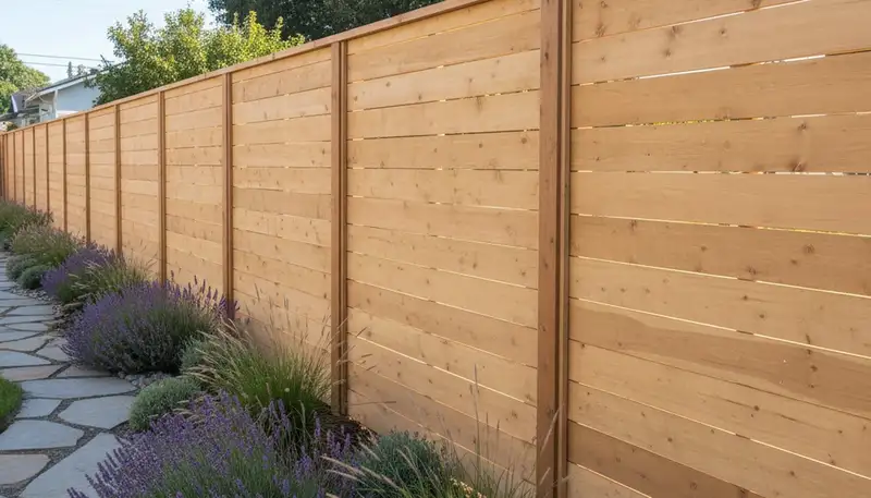 White wooden privacy fence installation by Chop Chop Landscaping in Santa Rosa, CA